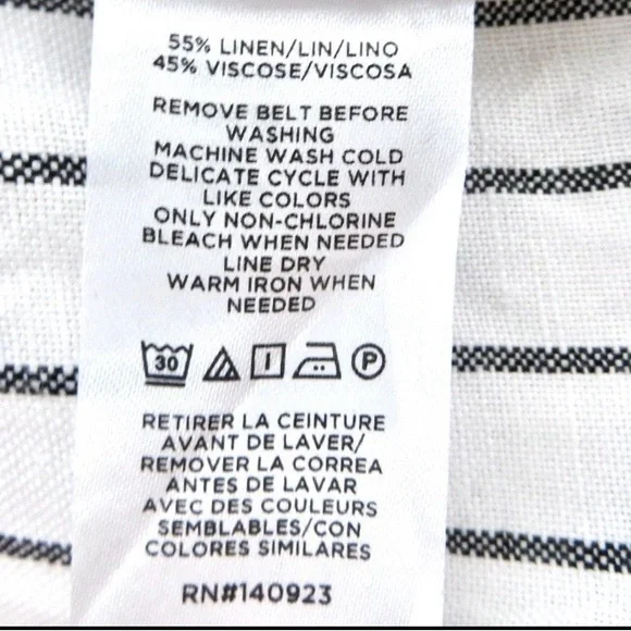 LOFT White Sleeveless Pinstripe Belted Jumpsuit - Picture 8 of 9